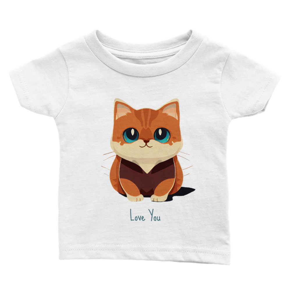 Cute Munchkin Kitten Print Classic Baby Crewneck T-shirt