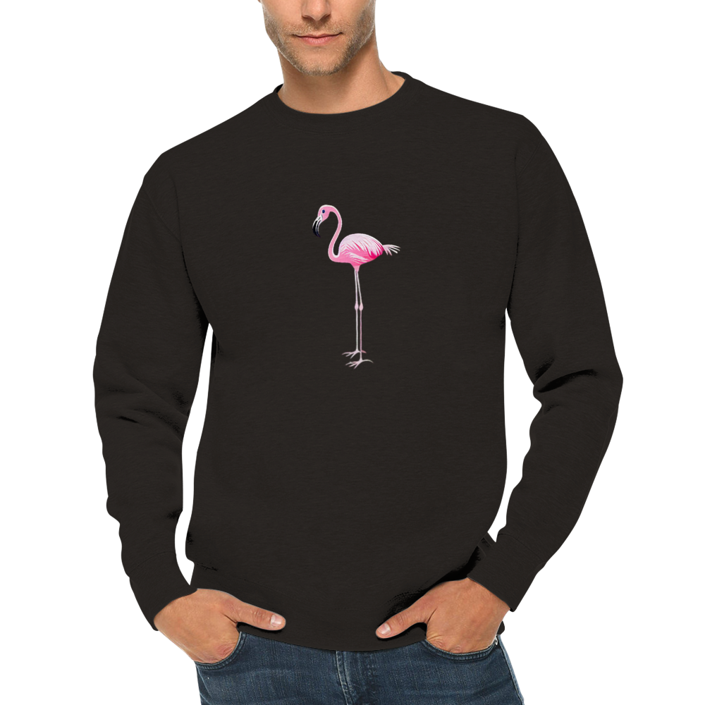 Pink Flamingo Premium Unisex Crewneck Sweatshirt