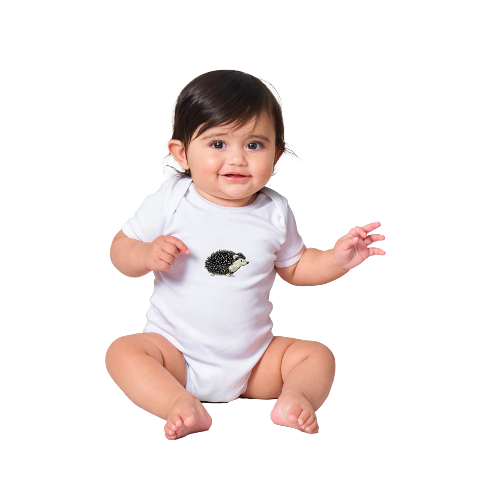 Cute Hedgehog Classic Baby Short Sleeve Onesies