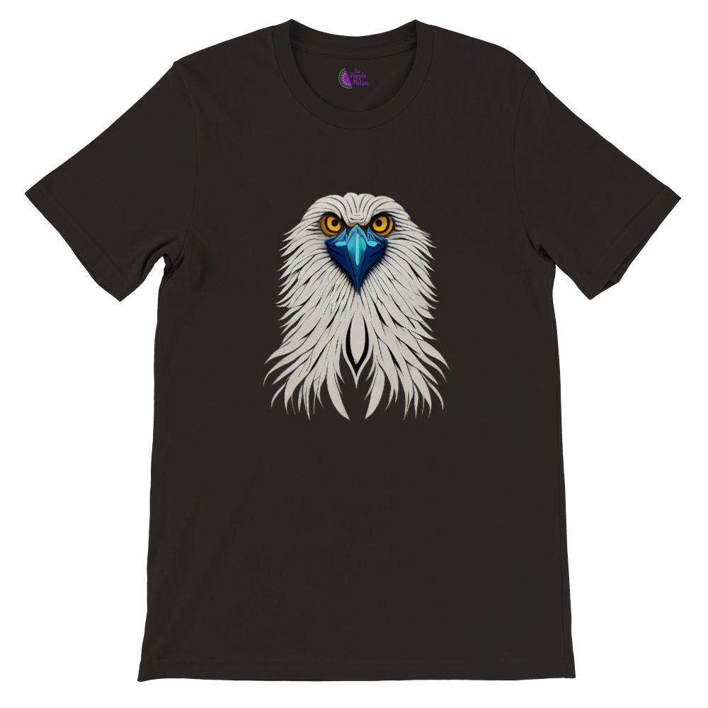 black t-shirt with an eagle print