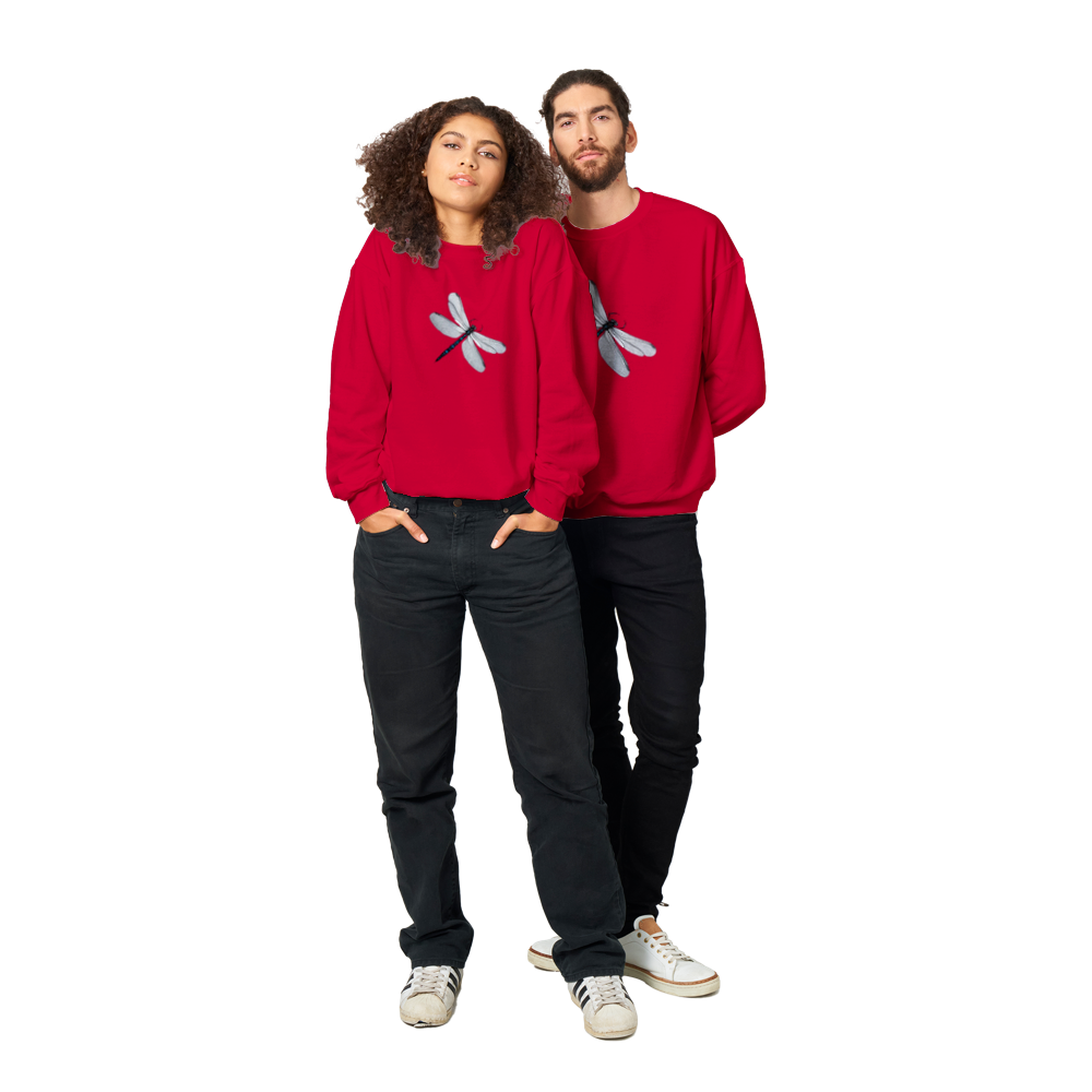 Dragonfly Print Classic Unisex Crewneck Sweatshirt