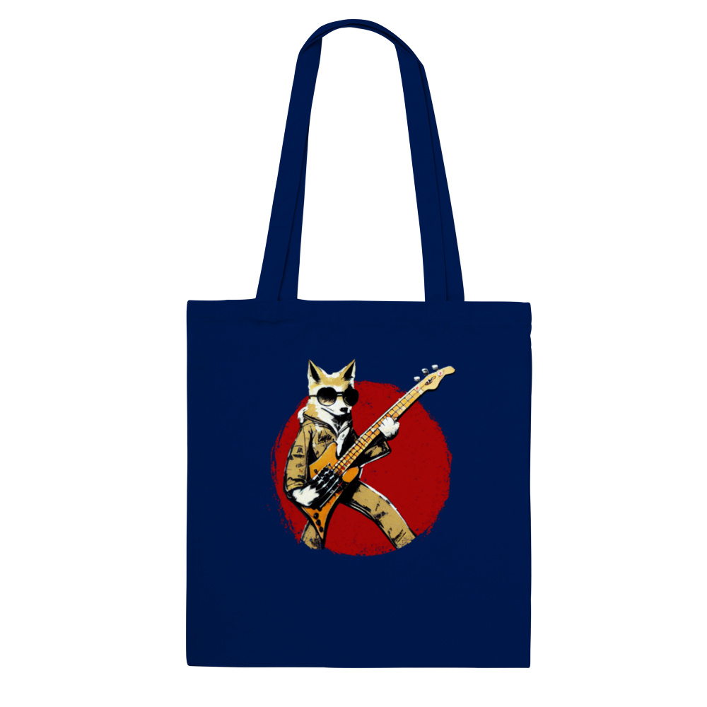 Fox Playing the Bass Guitar Classic Tote Bag