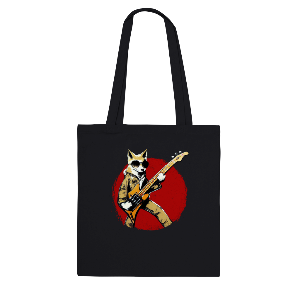 Fox Playing the Bass Guitar Classic Tote Bag
