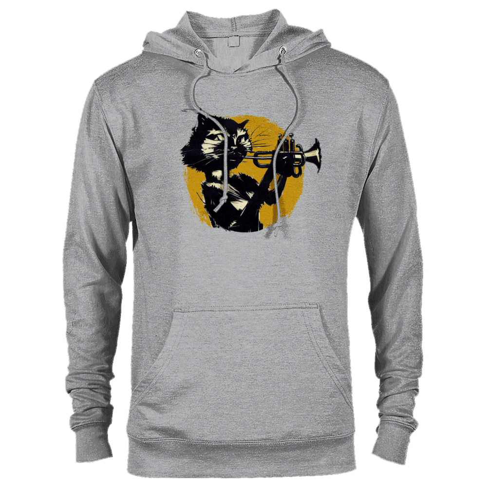 Cat Playing the Trumpet Premium Unisex Pullover Hoodie