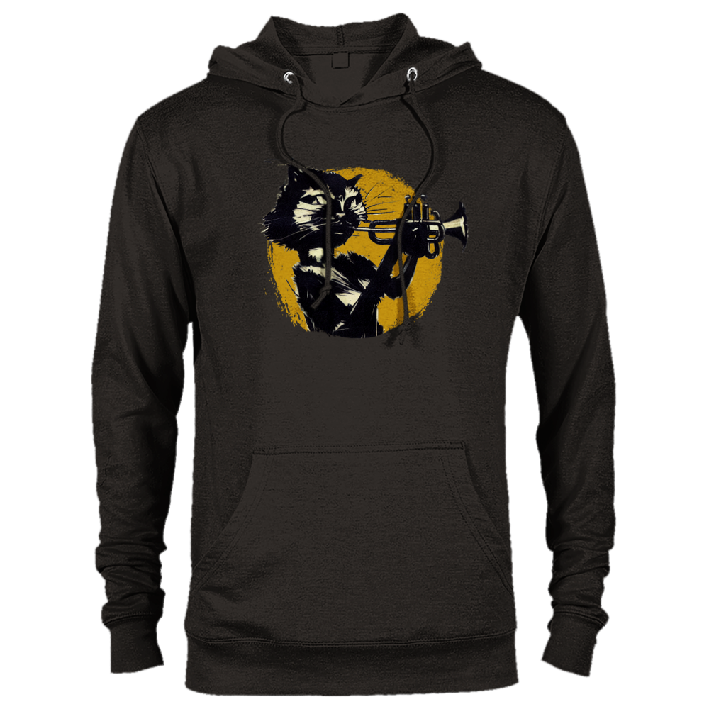Cat Playing the Trumpet Premium Unisex Pullover Hoodie