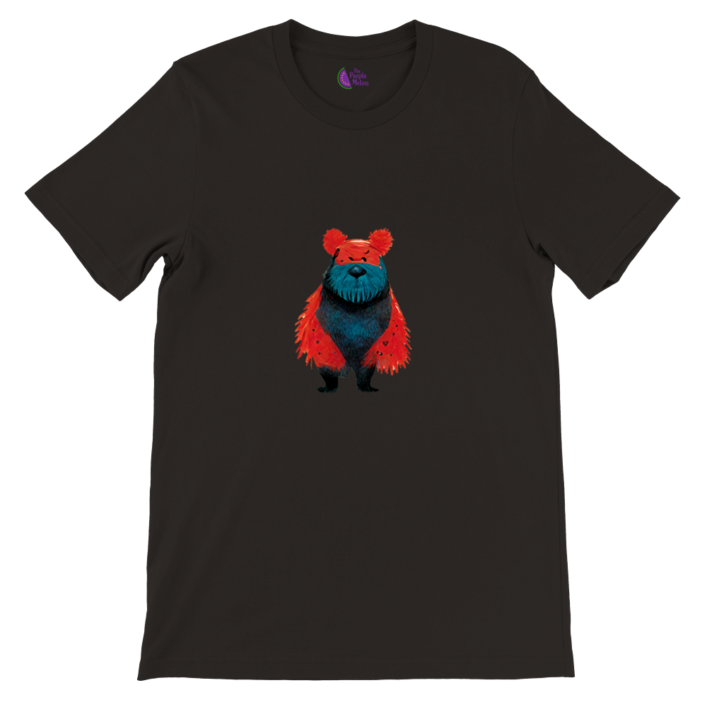 Get Adorable with our Cute Cartoon Bear Print Premium Unisex Crewneck T-shirt!