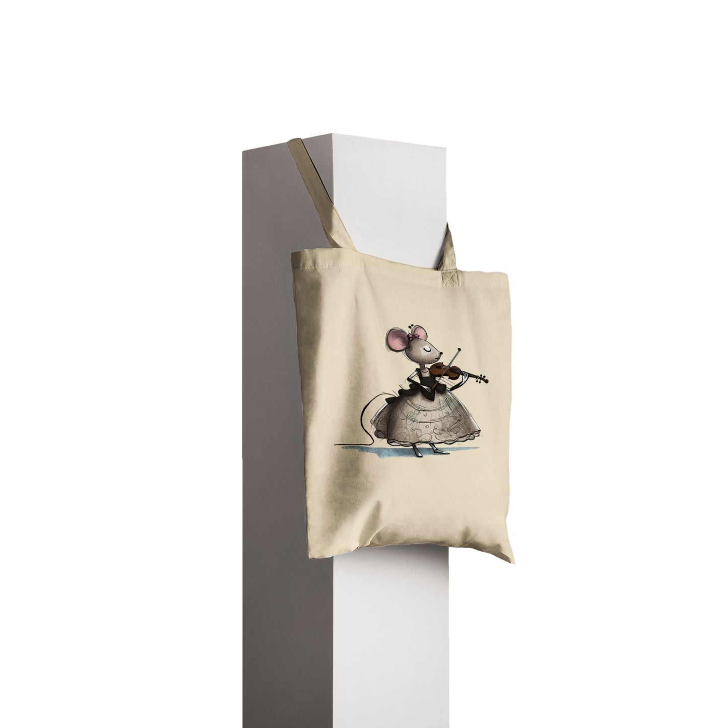 Mouse Wearing a Ball Gown Playing the Violin Classic Tote Bag