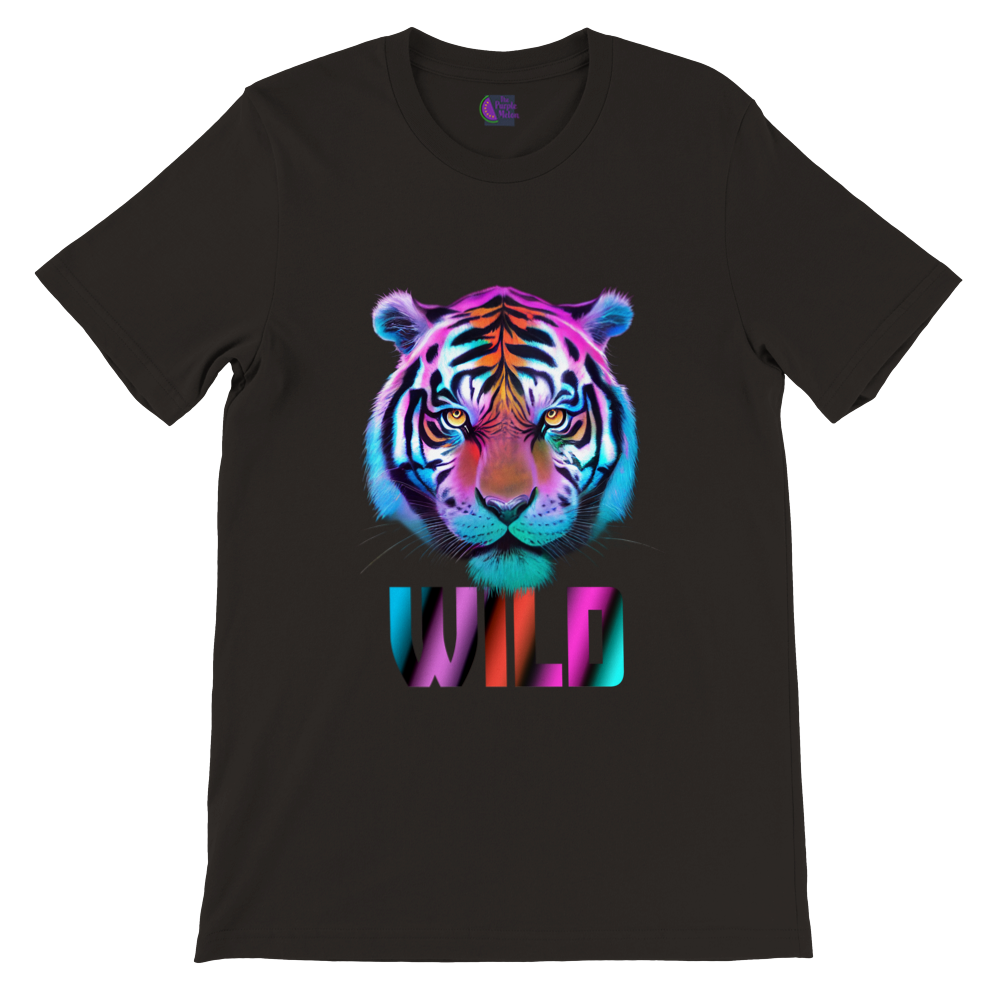 Wild Spectral Tiger Print Premium Unisex Crewneck T-shirt