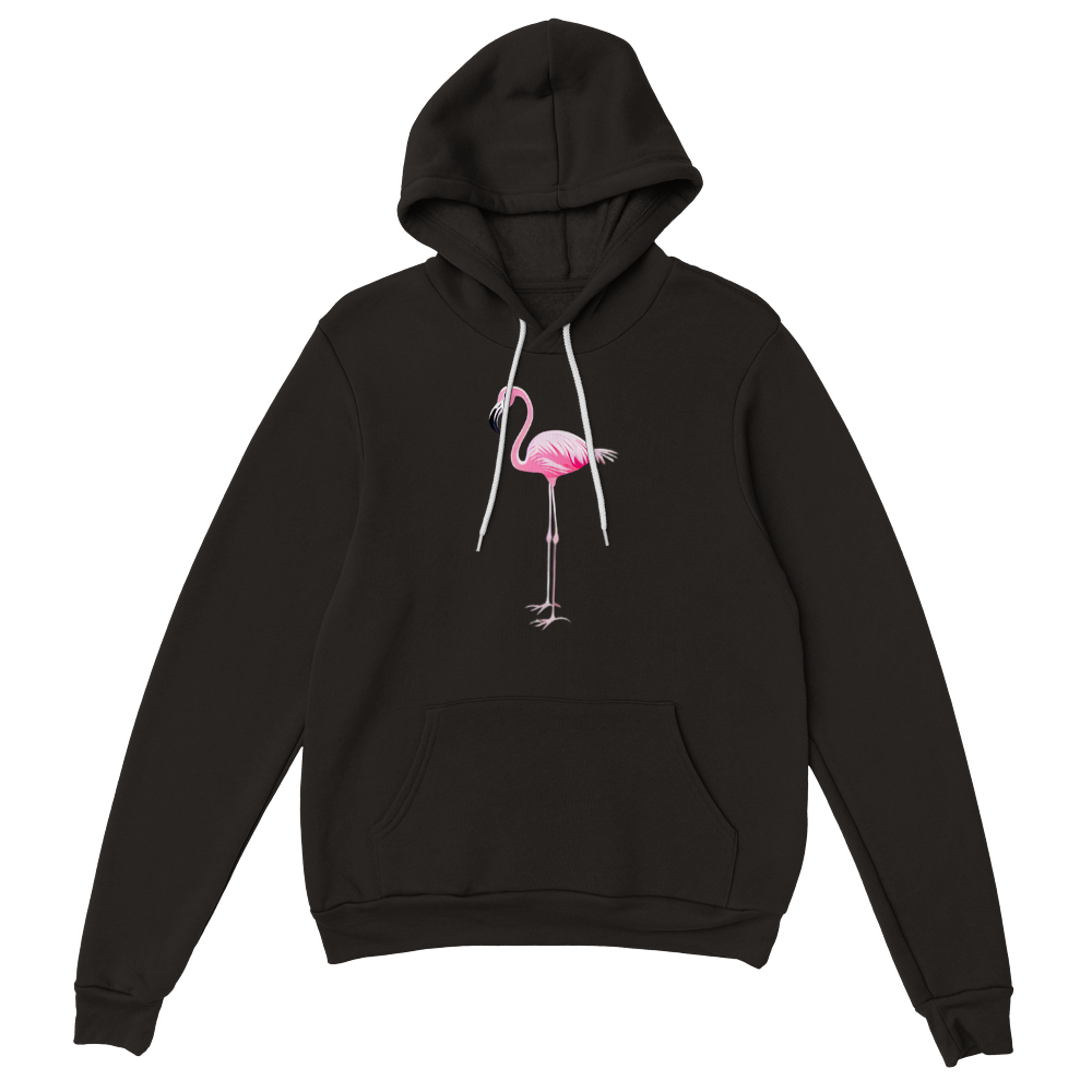 Pink Flamingo Premium Womens Pullover Hoodie