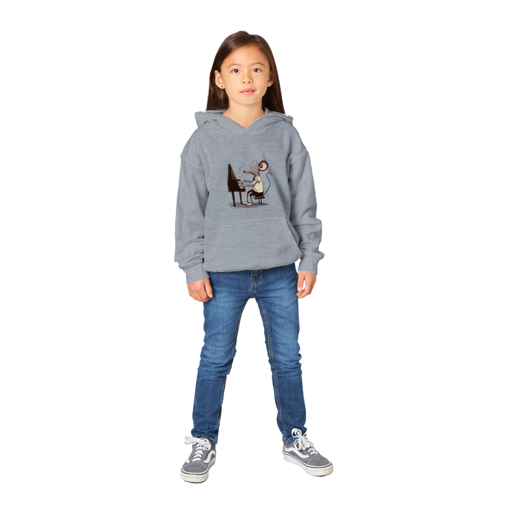 Rat Playing the Piano Classic Kids Pullover Hoodie