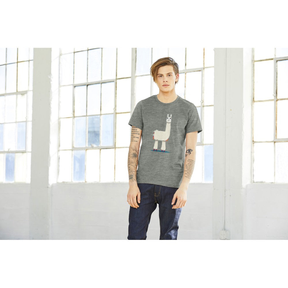 Cute Llama Premium Unisex Crewneck T-shirt.