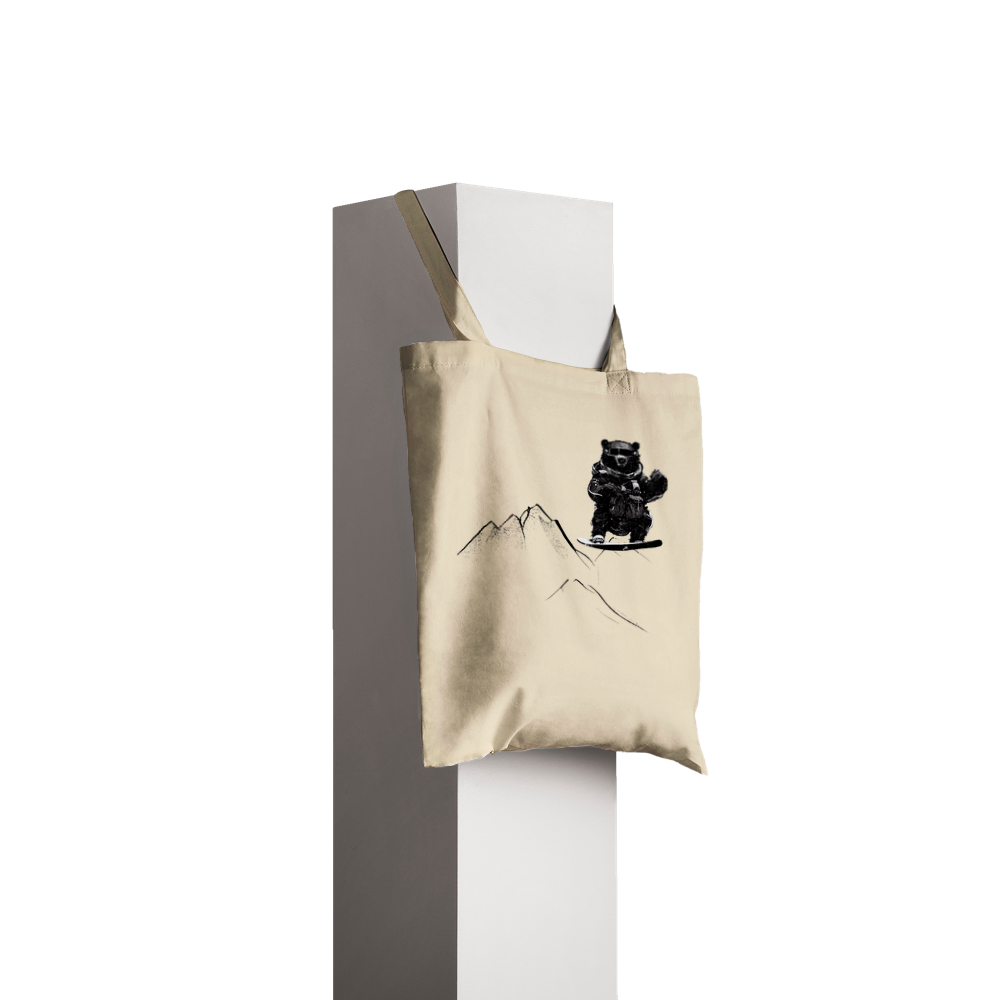 Bear Snow Boarding Classic Tote Bag