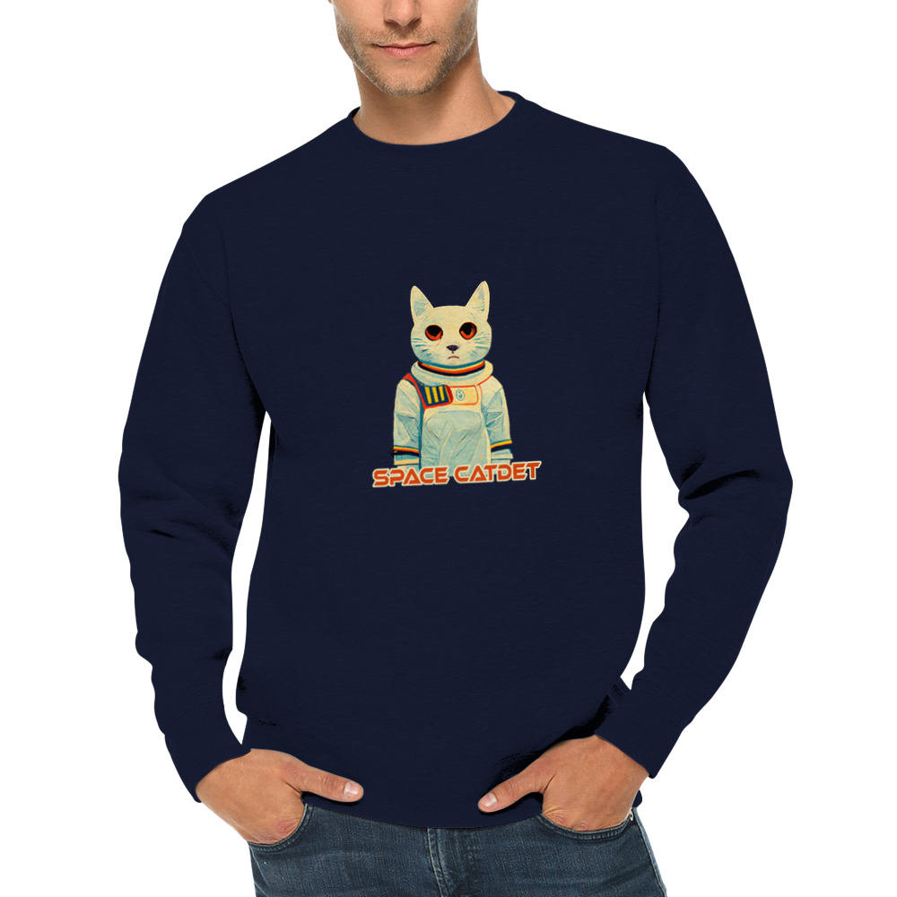 Space Catdet Premium Unisex Crewneck Sweatshirt
