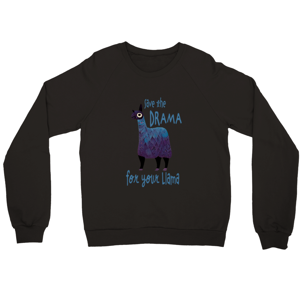 Save the Drama For Your Llama Premium Unisex Crewneck Sweatshirt