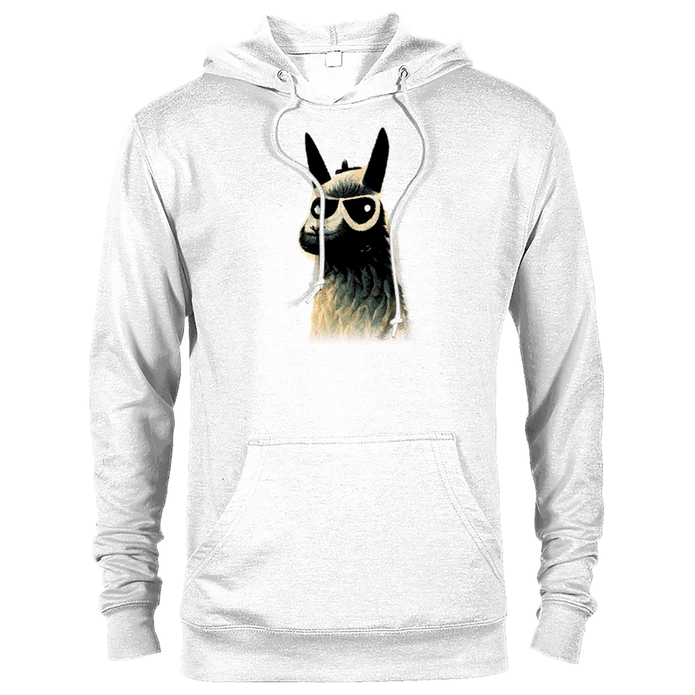 Llama Wearing Sunglasses Print Premium Unisex Pullover Hoodie