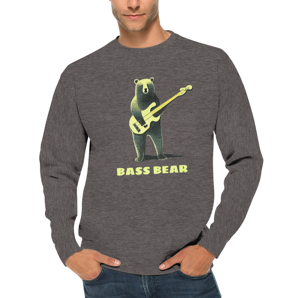 Bass Bear, Bear Playing a Bass Guitar Sweatshirt