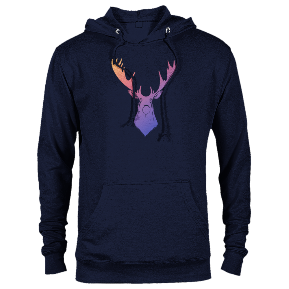 Rainbow Moose Print Premium Unisex Pullover Hoodie