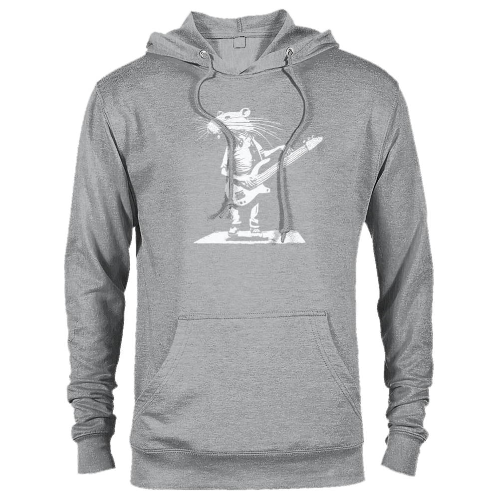 Rat Playing a Bass Guitar Premium Unisex Pullover Hoodie