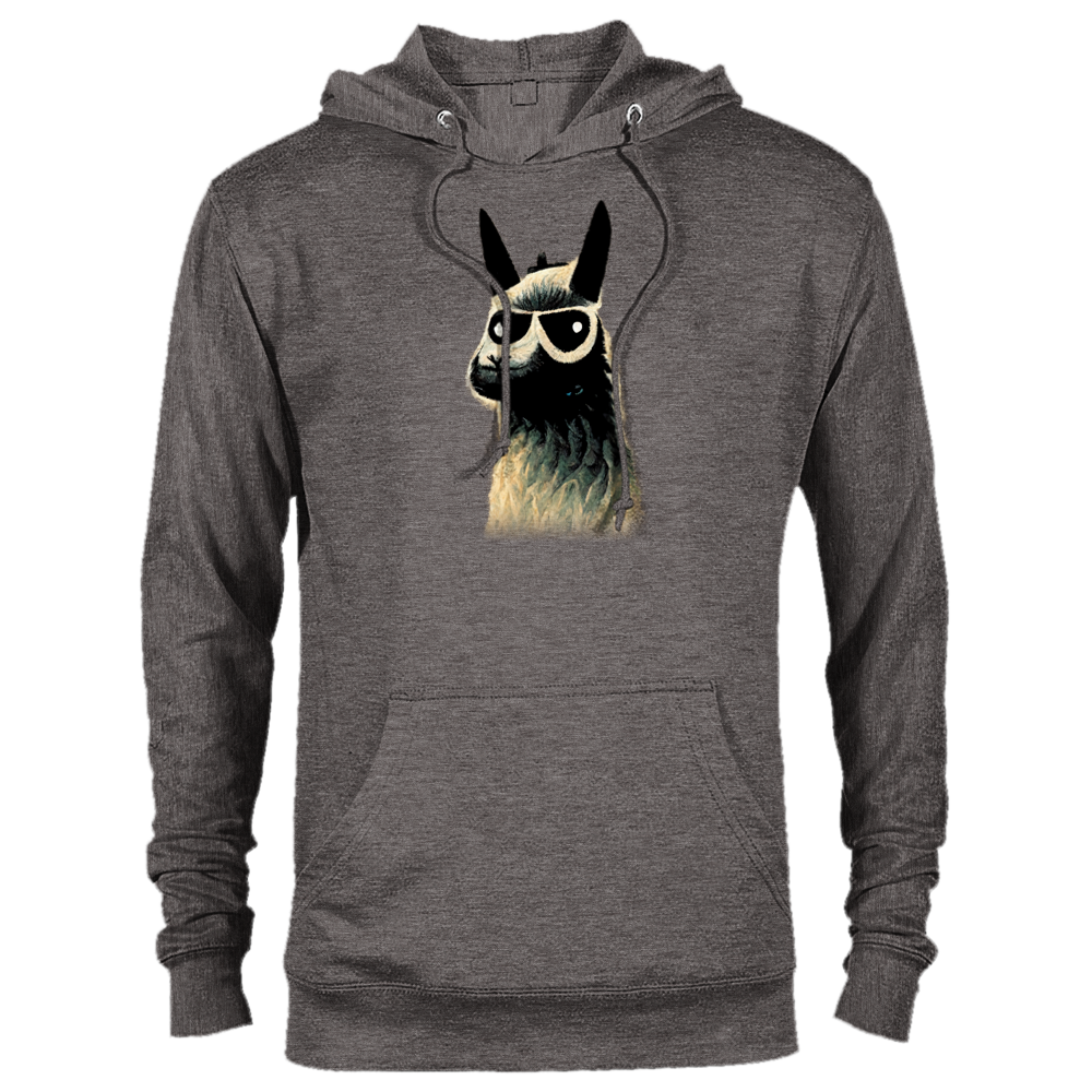 Llama Wearing Sunglasses Print Premium Unisex Pullover Hoodie