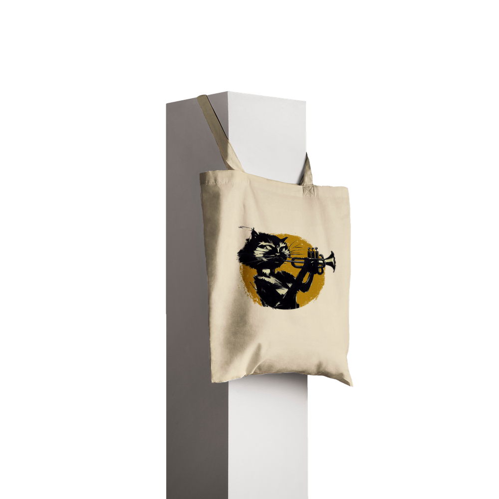 Cat Playing Trumpet Classic Tote Bag