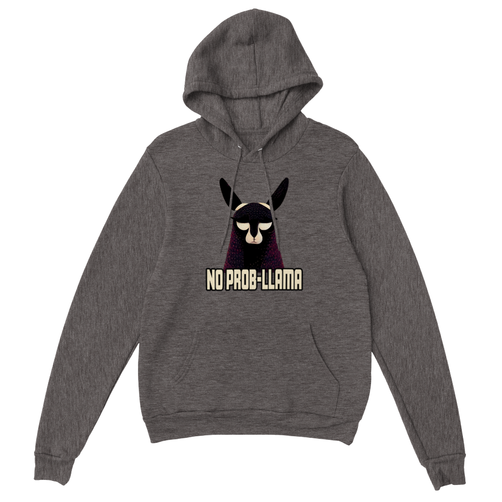 No Prob-Llama Print Premium Unisex Pullover Hoodie