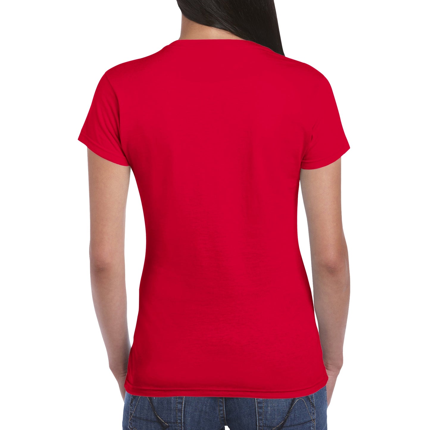 Colourful Abstract Dragonfly Print Classic Womens Crewneck T-shirt