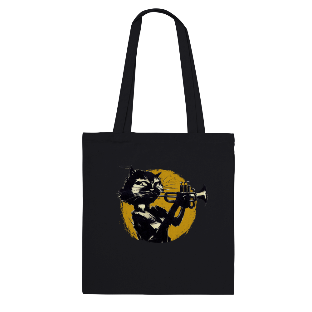 Cat Playing Trumpet Classic Tote Bag