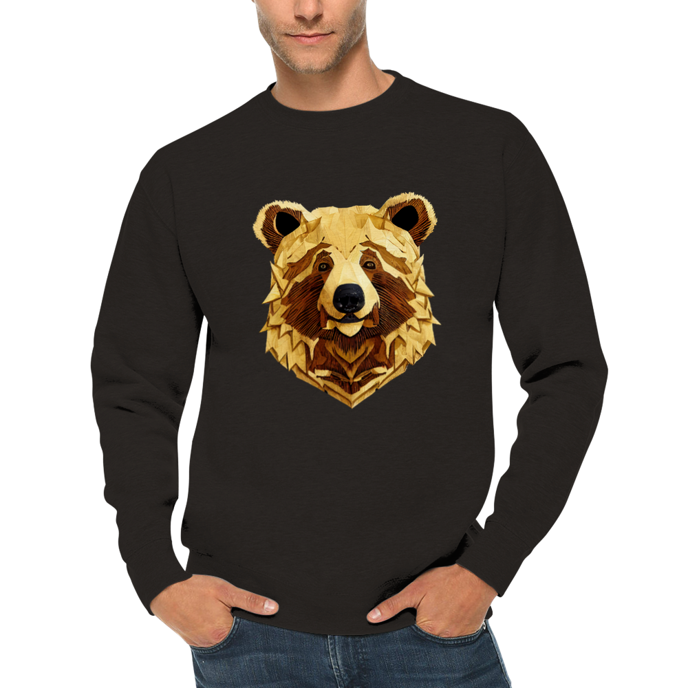 Bear Print Premium Unisex Crewneck Sweatshirt