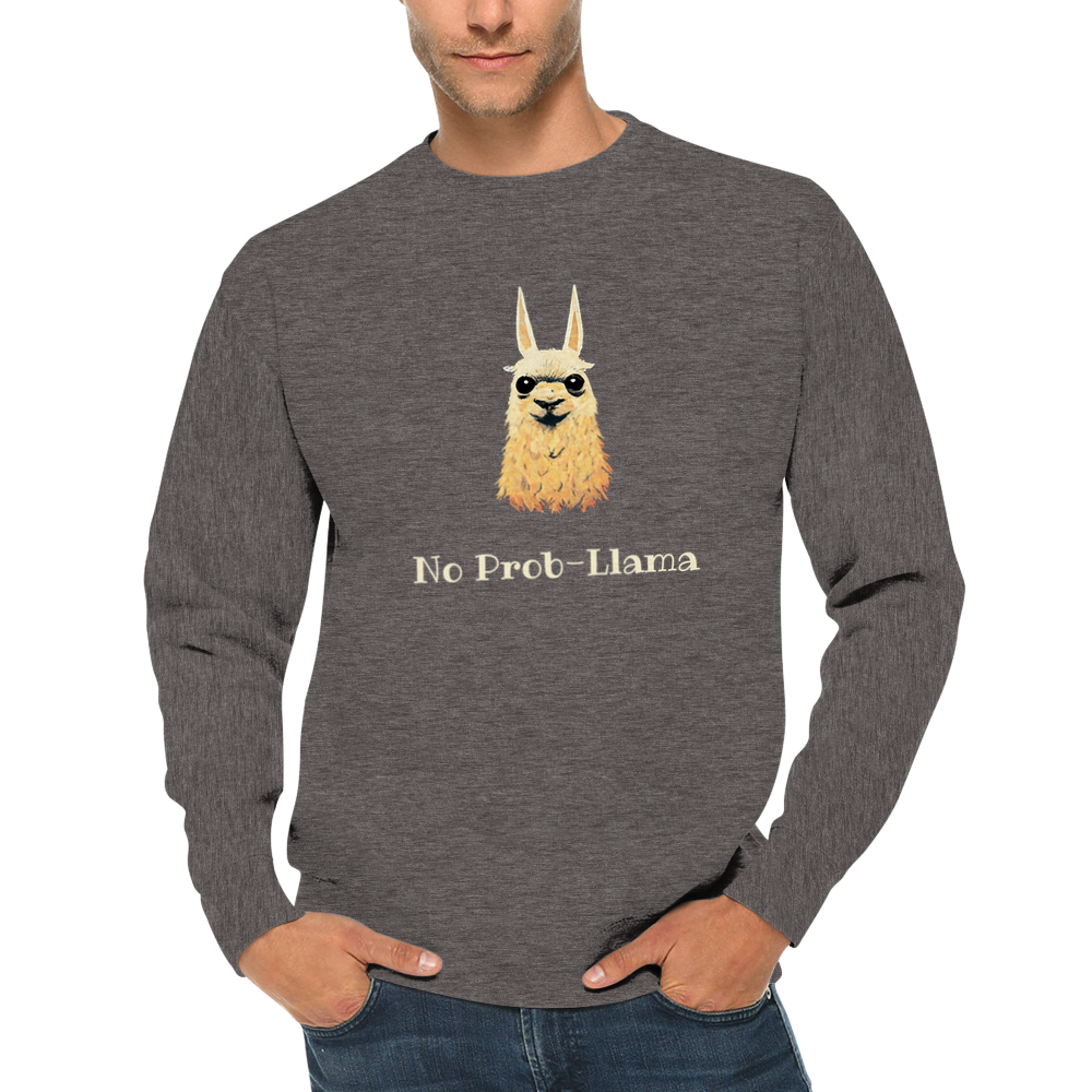 No Prob-Llama Premium Unisex Crewneck Sweatshirt