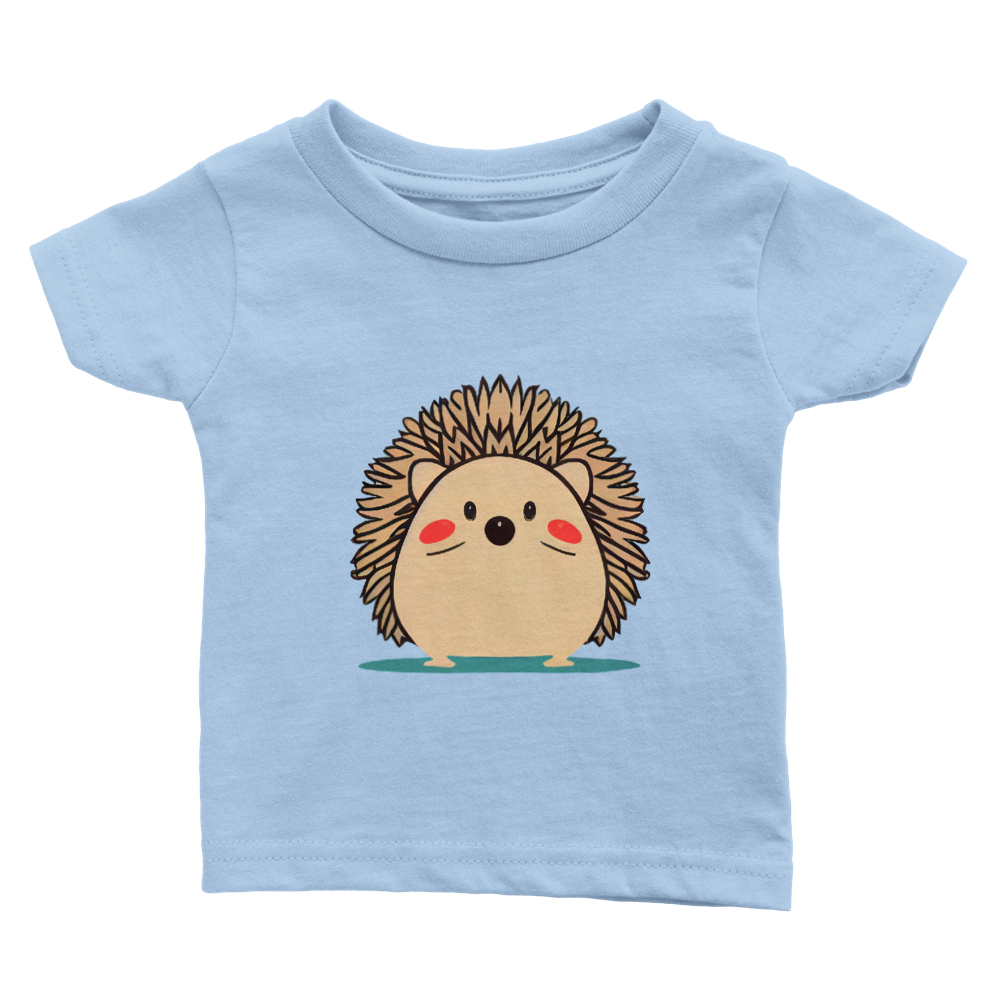 Cute Hedgehog Print Classic Baby Crewneck T-shirt