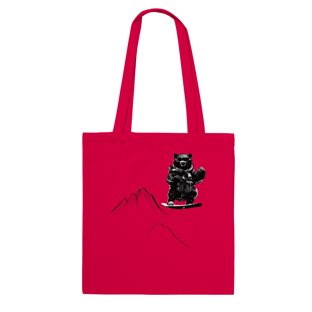 Bear Snow Boarding Classic Tote Bag