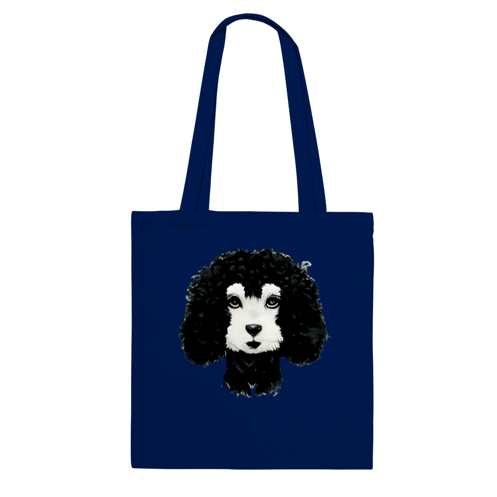 Black and White Poodle Print Classic Tote Bag