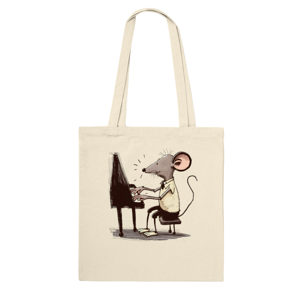 Rat Playing the Piano Classic Tote Bag