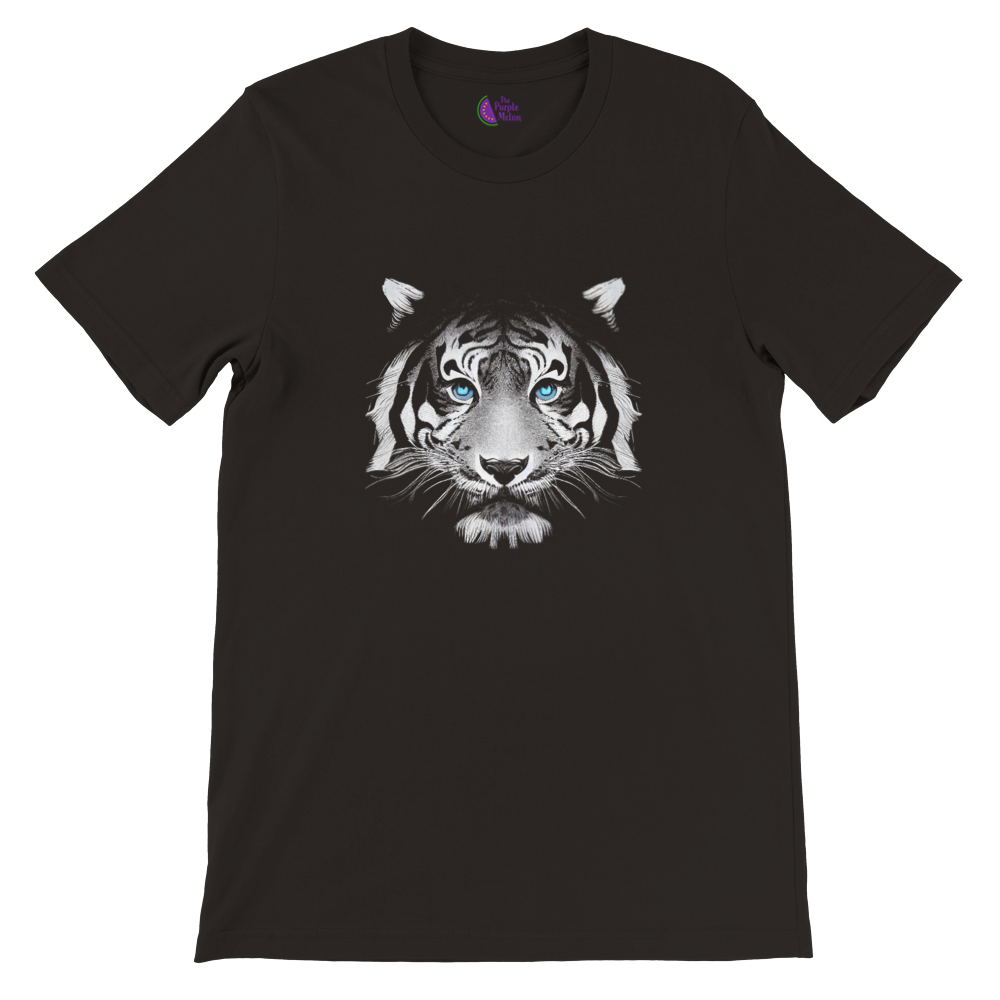 black t-shirt with a tiger print
