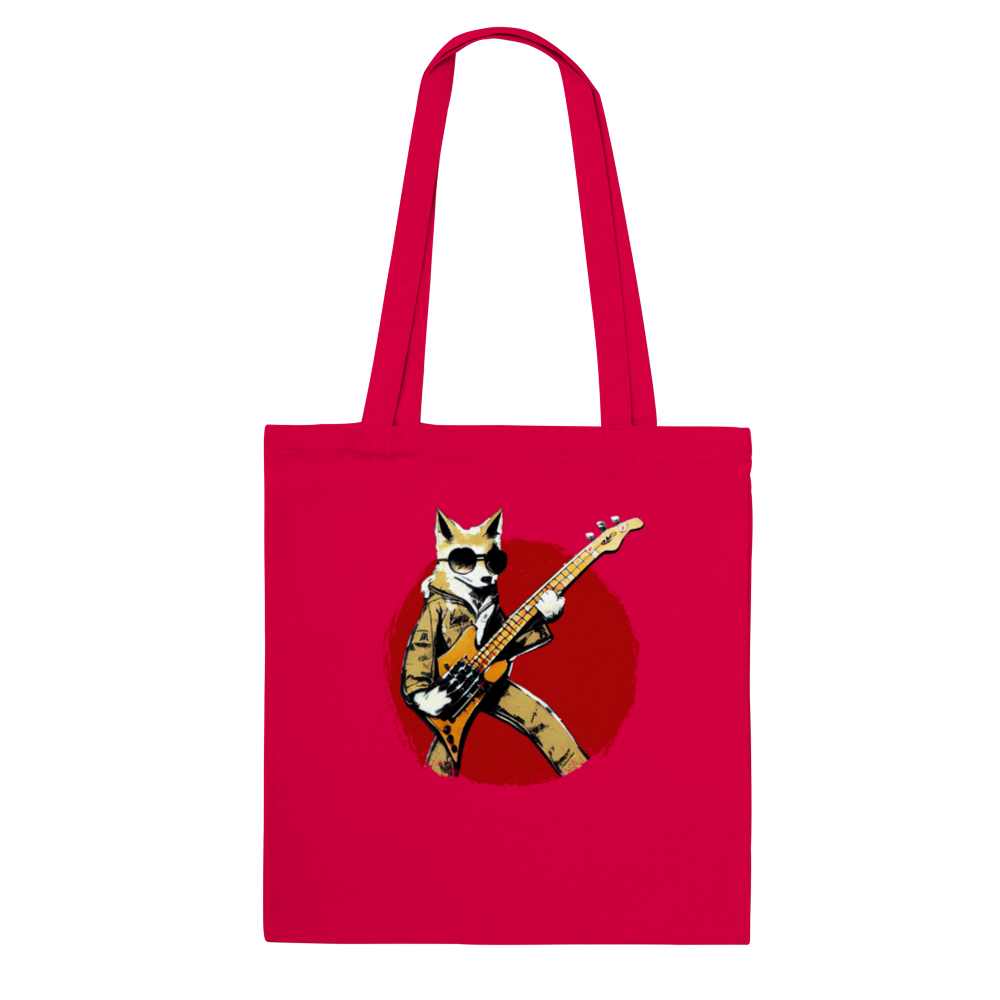 Fox Playing the Bass Guitar Classic Tote Bag