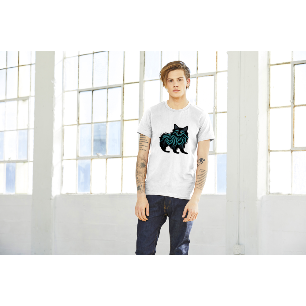 Purrfectly Wild: Unleash Your Inner Cat Lover with Our Maine Coon Print Premium Unisex T-Shirt!