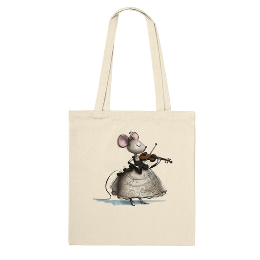 Mouse Wearing a Ball Gown Playing the Violin Classic Tote Bag