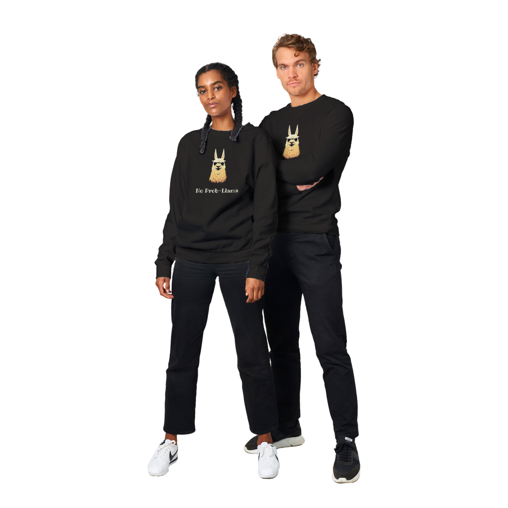 No Prob-Llama Premium Unisex Crewneck Sweatshirt