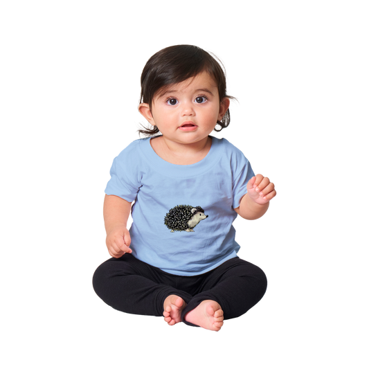 Cute Hedgehog Print Classic Baby Crewneck T-shirt