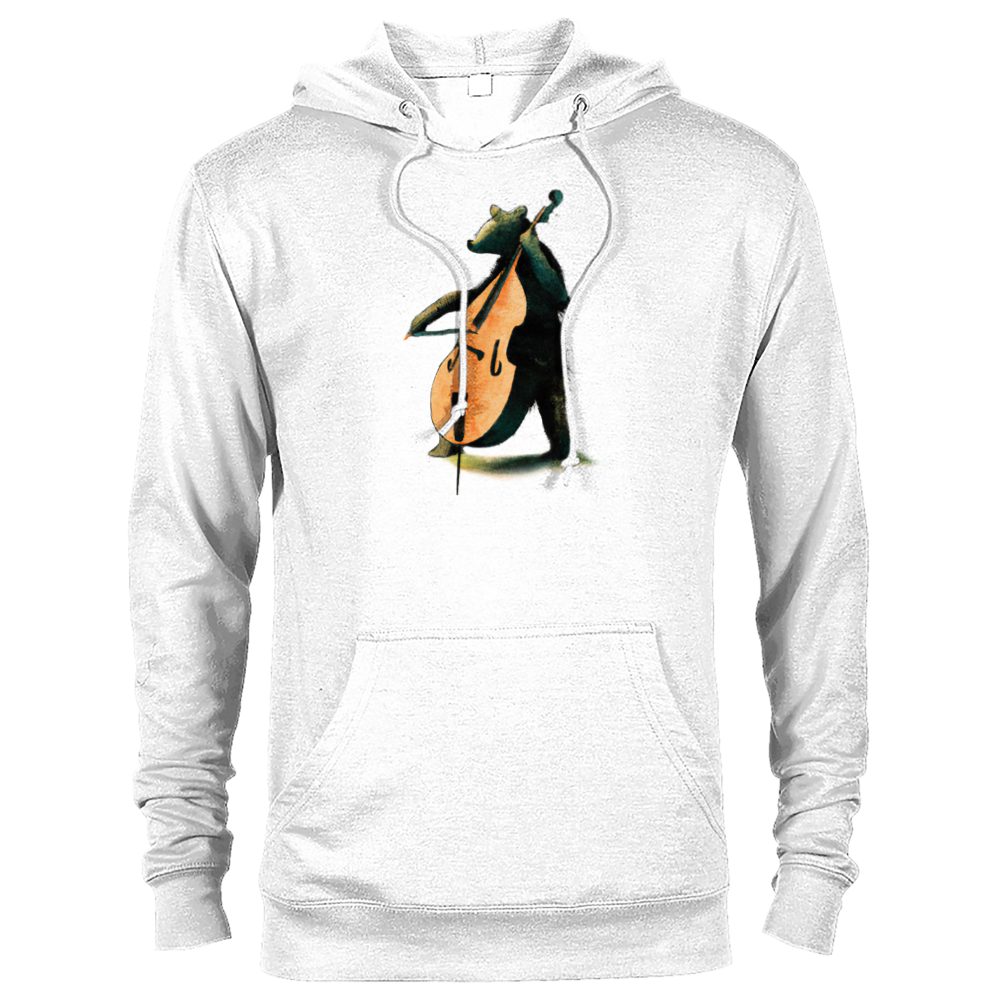 Bear Playing the Double Bass Premium Unisex Pullover Hoodie