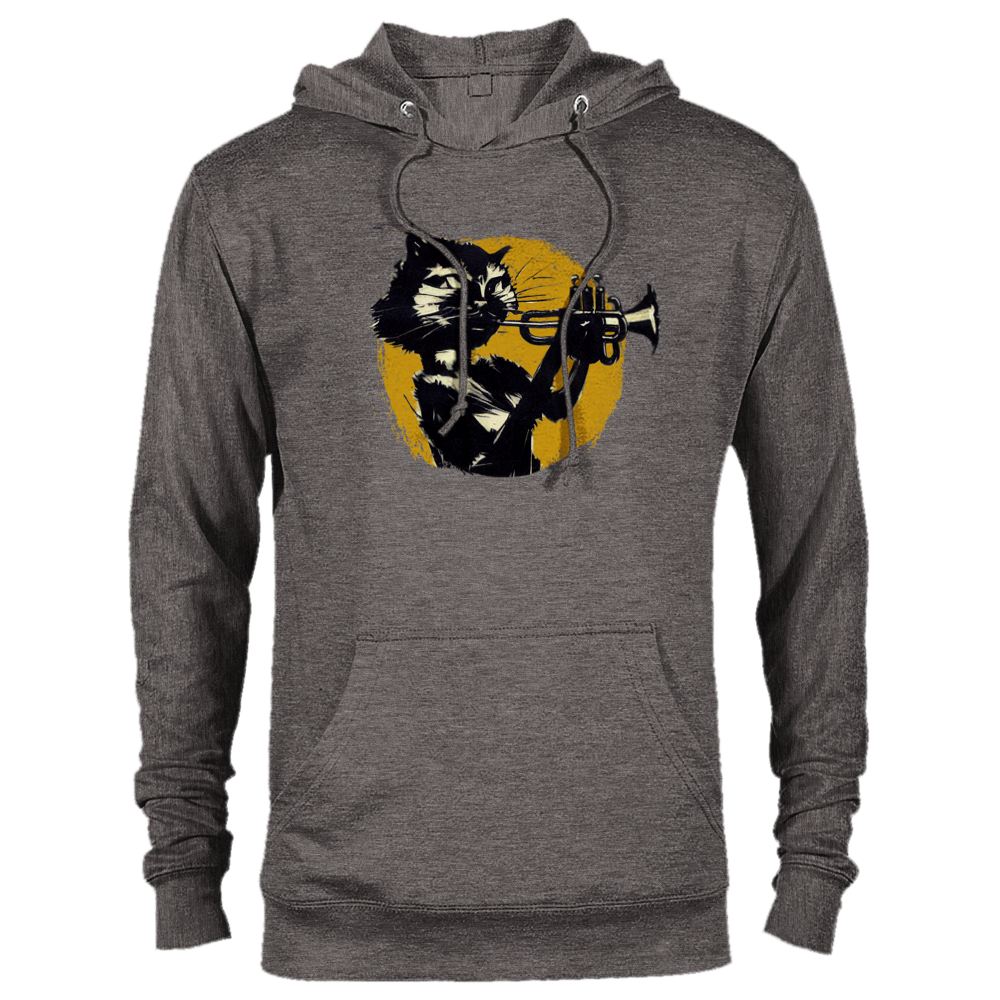 Cat Playing the Trumpet Premium Unisex Pullover Hoodie
