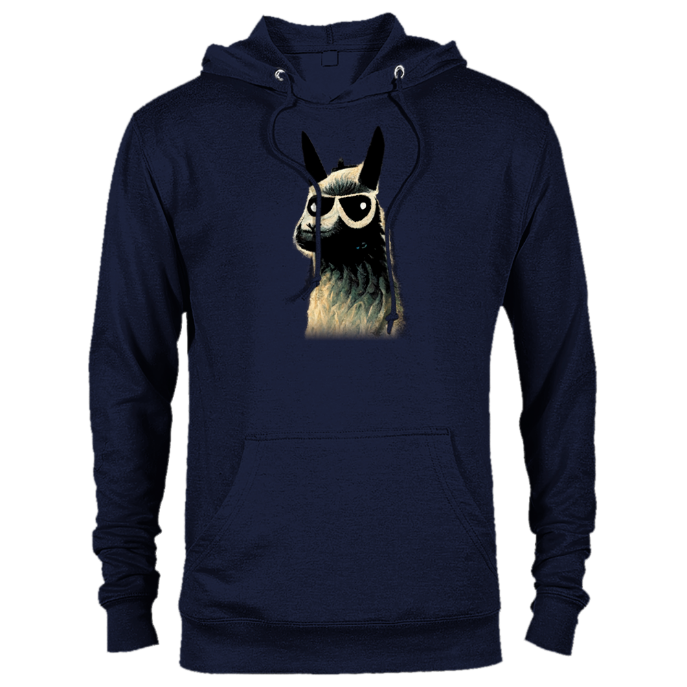 Llama Wearing Sunglasses Print Premium Unisex Pullover Hoodie