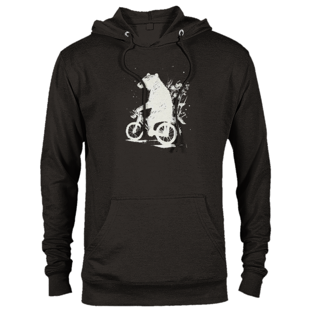 Bear Riding a Bike Premium Unisex Pullover Hoodie