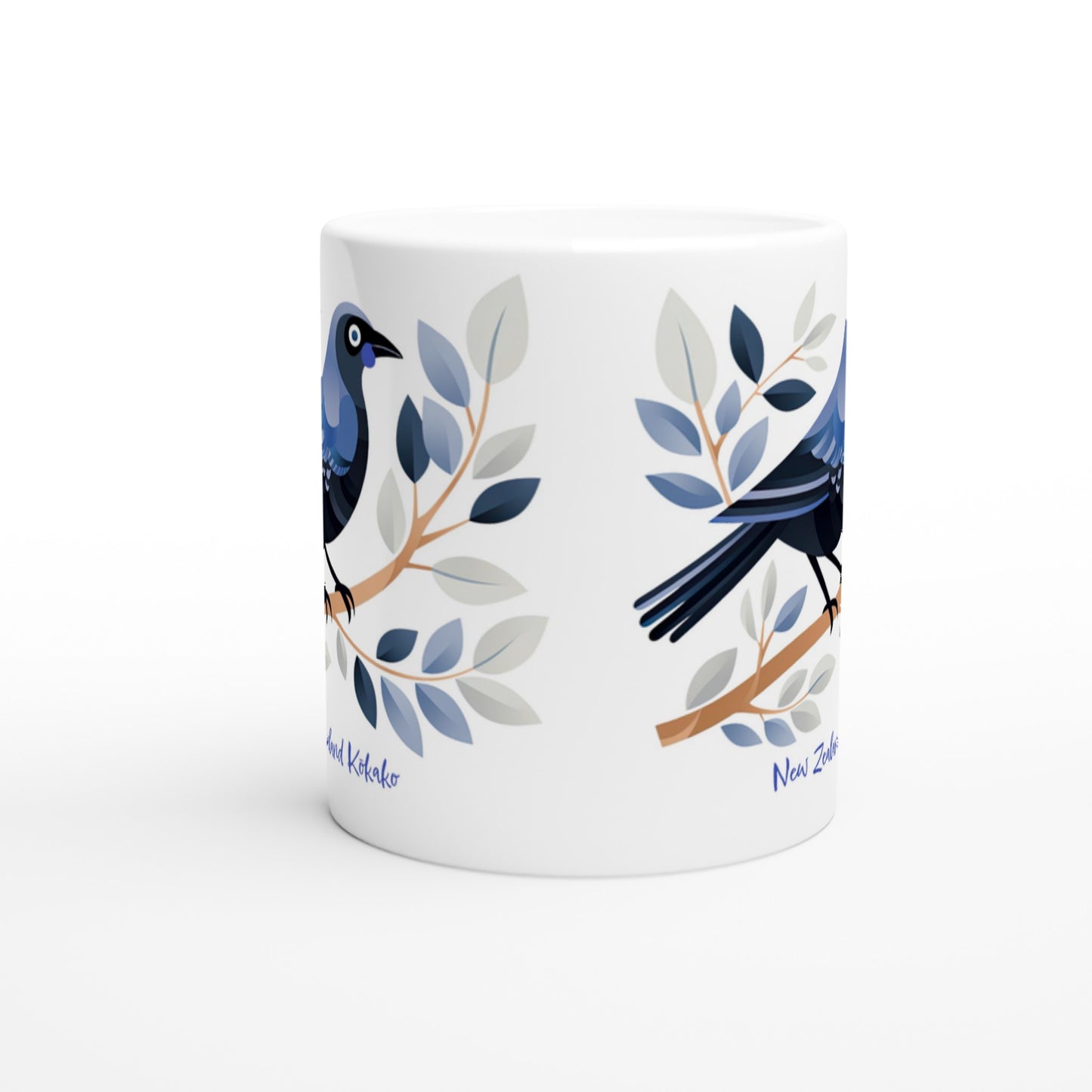 New Zealand Kokako bird print coffee mug