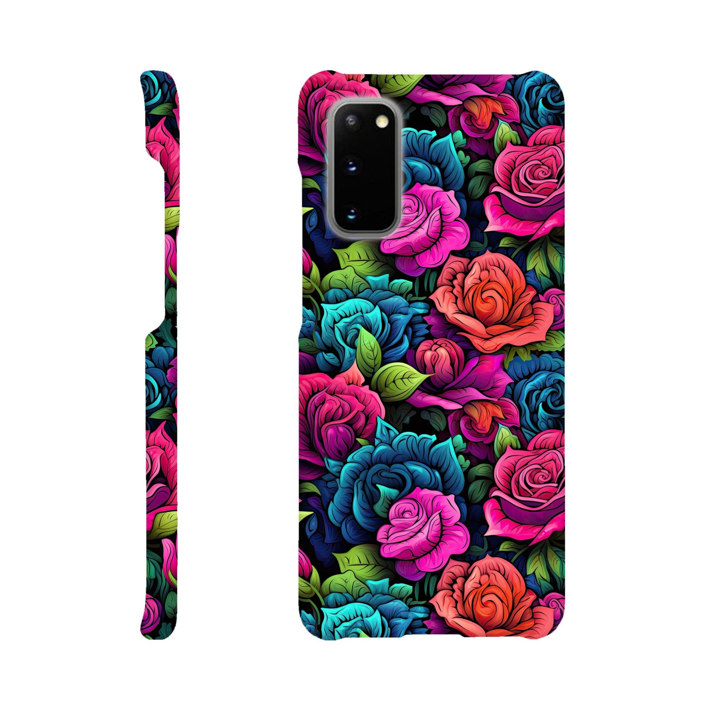 Blossoming Beauty: Colorful All-Over Rose Flower Print Phone Case for Android and Apple