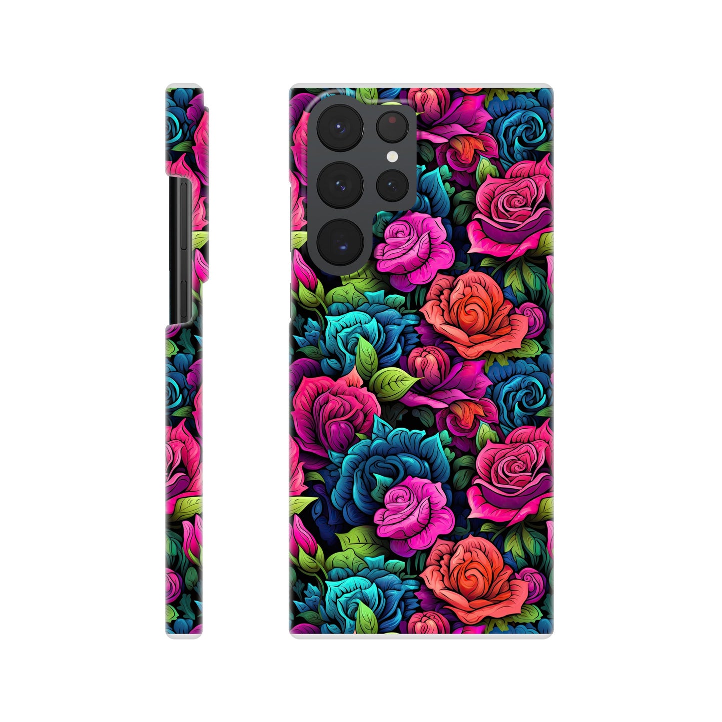 Blossoming Beauty: Colorful All-Over Rose Flower Print Phone Case for Android and Apple