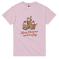 Front view of Merry Christmas jazz band T-shirt by The Purple Melon