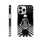 Op-art spaceman drummer print on phone case
