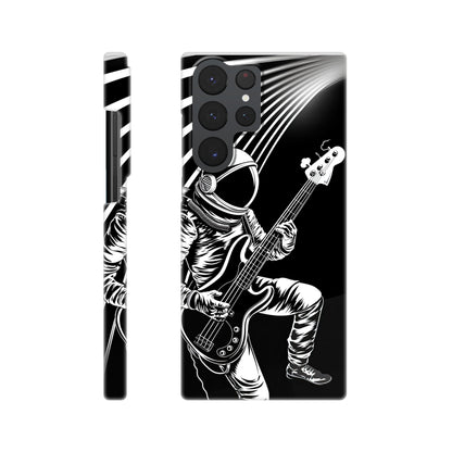 Galactic Groove: Slim Phone Case with Spaceman Bassist Design