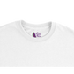 The Purple Melon tee neck logo